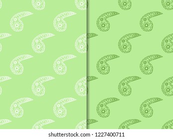 paisley seamless pattern, hand drawn indian cucumber, sketch