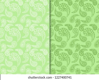 paisley seamless pattern, hand drawn indian cucumber, sketch