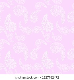 paisley seamless pattern, hand drawn indian cucumber, sketch