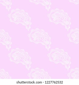paisley seamless pattern, hand drawn indian cucumber, sketch