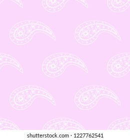 paisley seamless pattern, hand drawn indian cucumber, sketch