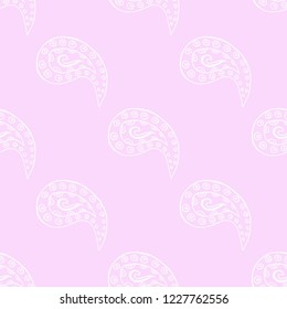 paisley seamless pattern, hand drawn indian cucumber, sketch