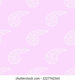 paisley seamless pattern, hand drawn indian cucumber, sketch