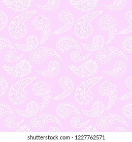 paisley seamless pattern, hand drawn indian cucumber, sketch