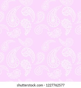paisley seamless pattern, hand drawn indian cucumber, sketch