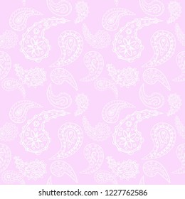 paisley seamless pattern, hand drawn indian cucumber, sketch