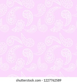 paisley seamless pattern, hand drawn indian cucumber, sketch