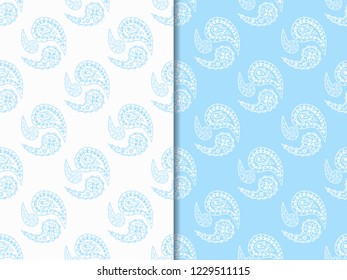 paisley seamless pattern, hand drawn indian cucumber, sketch