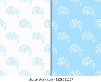 paisley seamless pattern, hand drawn indian cucumber, sketch
