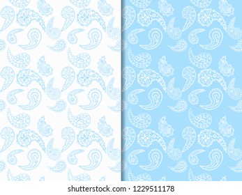 paisley seamless pattern, hand drawn indian cucumber, sketch