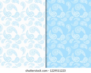 paisley seamless pattern, hand drawn indian cucumber, sketch