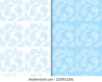 paisley seamless pattern, hand drawn indian cucumber, sketch