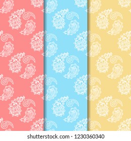 paisley seamless pattern, hand drawn indian cucumber, sketch