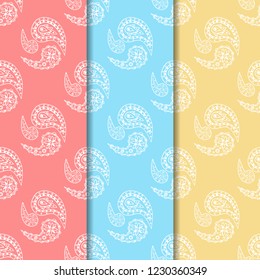 paisley seamless pattern, hand drawn indian cucumber, sketch