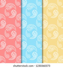 paisley seamless pattern, hand drawn indian cucumber, sketch