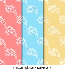 paisley seamless pattern, hand drawn indian cucumber, sketch