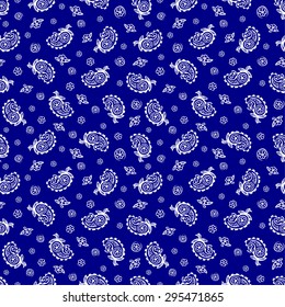 Paisley seamless pattern, Hand Drawn background, Indian motif ornament, vector