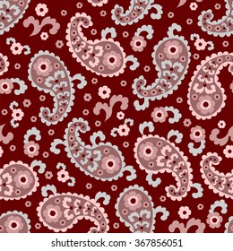 Paisley seamless pattern , hand-drawn