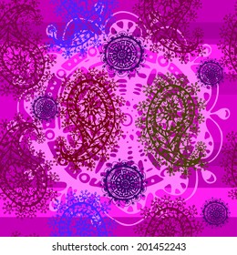 Paisley Seamless Pattern - Illustration