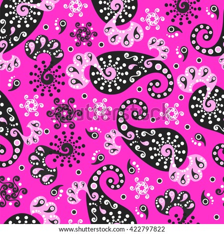 Paisley seamless pattern. Indian, Arabic, Turkish, Oriental decorative ornament