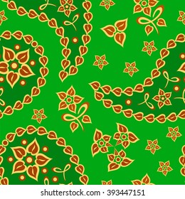 Paisley seamless pattern. Indian cucumber. Oriental decorative ornament