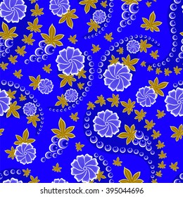 Paisley seamless pattern. Indian cucumber. Oriental decorative ornament