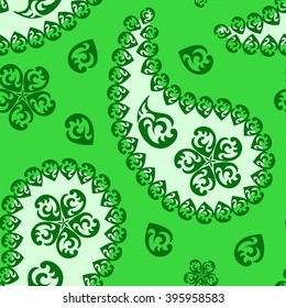 Paisley seamless pattern. Indian cucumber. Oriental decorative ornament
