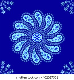 Paisley seamless pattern. Indian cucumber. Oriental decorative ornament.