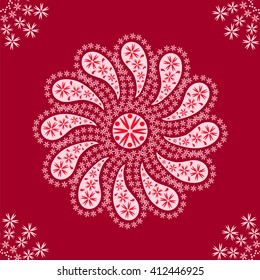 Paisley seamless pattern. Indian cucumber. Oriental decorative ornament