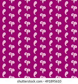 Paisley seamless pattern. Indian cucumber. Oriental decorative ornament