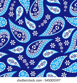 Paisley seamless pattern. Indian cucumber. Oriental decorative ornament