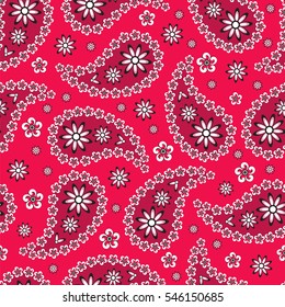 Paisley seamless pattern. Indian cucumber. Oriental decorative ornament