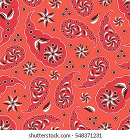 Paisley seamless pattern. Indian cucumber. Oriental decorative ornament