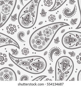 Paisley Seamless Pattern Indian Cucumber Oriental Stock Vector (Royalty ...