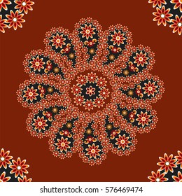 Paisley seamless pattern. Indian cucumber.  Oriental decorative ornament Vector.