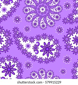 Paisley seamless pattern. Indian cucumber.  Oriental decorative ornament Vector.