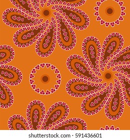 Paisley seamless pattern. Indian cucumber.  Oriental decorative ornament Vector.