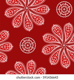 Paisley seamless pattern. Indian cucumber.  Oriental decorative ornament Vector.