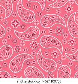 Paisley seamless pattern. Indian cucumber.  Oriental decorative ornament Vector.