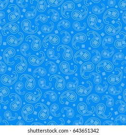 Paisley seamless pattern. Indian cucumber. Oriental decorative ornament
