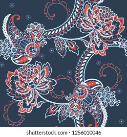 Paisley seamless pattern. Indian ornament 