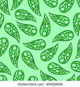 Paisley seamless pattern. Indian ornament. Vector illustration.