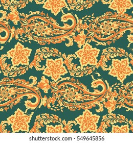 Paisley seamless pattern.  Indian ornament  Vector background