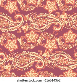 Paisley seamless pattern.  Indian ornament  Vector background