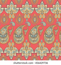 paisley seamless pattern. Indian style vector background