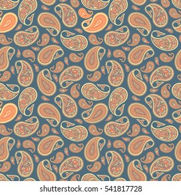 Paisley Seamless Pattern. indian style colorful vector ornament