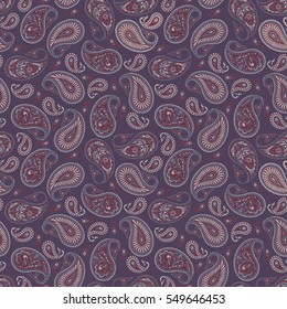 Paisley Seamless Pattern. indian style colorful vector ornament