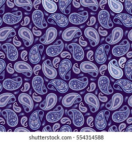 Paisley Seamless Pattern. indian style colorful vector ornament
