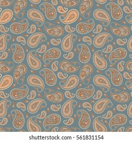 Paisley Seamless Pattern. indian style colorful vector ornament