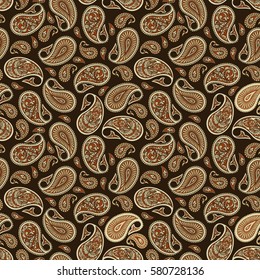 Paisley Seamless Pattern. indian style colorful vector ornament
